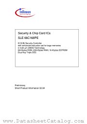 SLE66C168PE datasheet pdf Infineon
