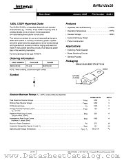 RHRU150120 datasheet pdf Intersil