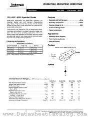 RHRU7550 datasheet pdf Intersil