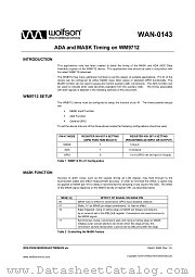 WAN0143 datasheet pdf Wolfson