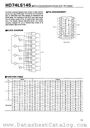 HD74LS145P datasheet pdf Hitachi Semiconductor
