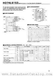 74LS153 datasheet pdf Hitachi Semiconductor