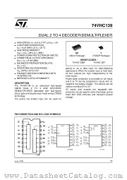 74VHC139T datasheet pdf ST Microelectronics