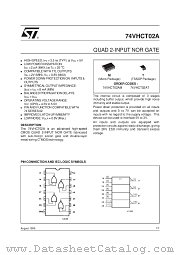 74VHCT02 datasheet pdf ST Microelectronics