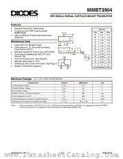 MMBT3904-7 datasheet pdf Diodes