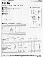 2SK806 datasheet pdf Panasonic
