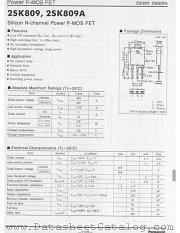 2SK809 datasheet pdf Panasonic