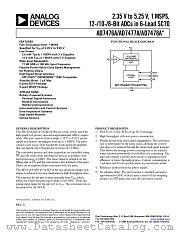 AD7477AAKSZ-REEL73 datasheet pdf Analog Devices