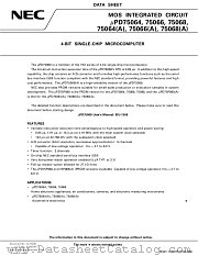 UPD75064CU datasheet pdf NEC