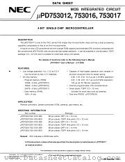 UPD753012 datasheet pdf NEC