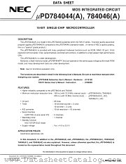 UPD784046GCA datasheet pdf NEC