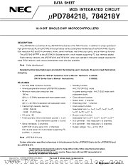 UPD784218AGF datasheet pdf NEC