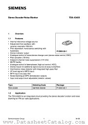 TDA4340X datasheet pdf Siemens