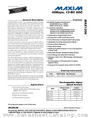 MAX1209 datasheet pdf MAXIM - Dallas Semiconductor