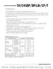 TA7245 datasheet pdf TOSHIBA