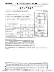 2SK1643 datasheet pdf TOSHIBA