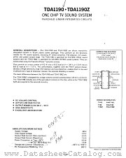TDA1190 datasheet pdf Fairchild Semiconductor