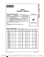 1N5275B datasheet pdf Fairchild Semiconductor