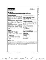 CD4047 datasheet pdf Fairchild Semiconductor