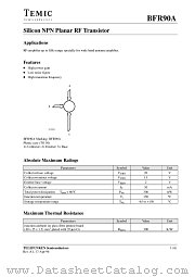 BFR90A datasheet pdf TEMIC