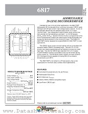 A6817SEP datasheet pdf Allegro MicroSystems