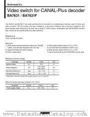BA7631F datasheet pdf ROHM