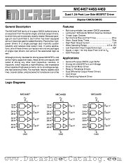 MIC4469BN datasheet pdf Micrel Semiconductor