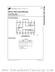 DM7427N datasheet pdf National Semiconductor