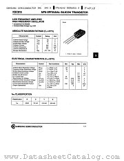 KSC815 datasheet pdf Samsung Electronic
