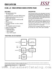 IS61LV5128-12TI datasheet pdf Integrated Silicon Solution Inc