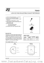 TS431AI datasheet pdf ST Microelectronics