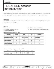 BU1923 datasheet pdf ROHM