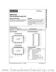74LS181 datasheet pdf Fairchild Semiconductor