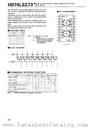 74LS273 datasheet pdf Hitachi Semiconductor