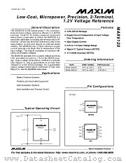 MAX6120EUR datasheet pdf MAXIM - Dallas Semiconductor