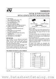 74VHC574T datasheet pdf ST Microelectronics