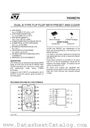 74VHC74T datasheet pdf ST Microelectronics