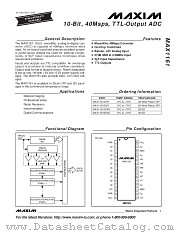 MAX1161 datasheet pdf MAXIM - Dallas Semiconductor