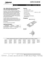 HGTG11N120CND datasheet pdf Intersil