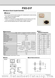 FXO-31FH datasheet pdf Kyocera Kinseki Corporation
