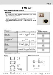 FXO-37F datasheet pdf Kyocera Kinseki Corporation