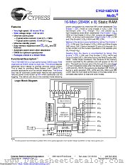 CY62168DV30 datasheet pdf Cypress