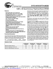 CY7C1347A datasheet pdf Cypress