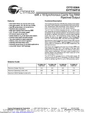 CY7C1358A datasheet pdf Cypress