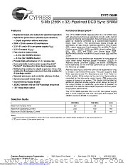 CY7C1368B datasheet pdf Cypress