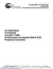 CY7C63723 datasheet pdf Cypress