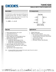 74AHC1G00W5-7 datasheet pdf Diodes
