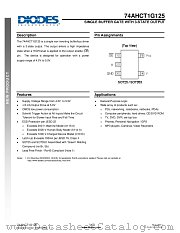 74AHCT1G125 datasheet pdf Diodes