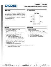 74AHCT1G126W5-7 datasheet pdf Diodes