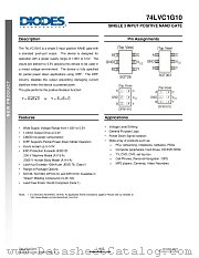 74LVC1G10DW-7 datasheet pdf Diodes